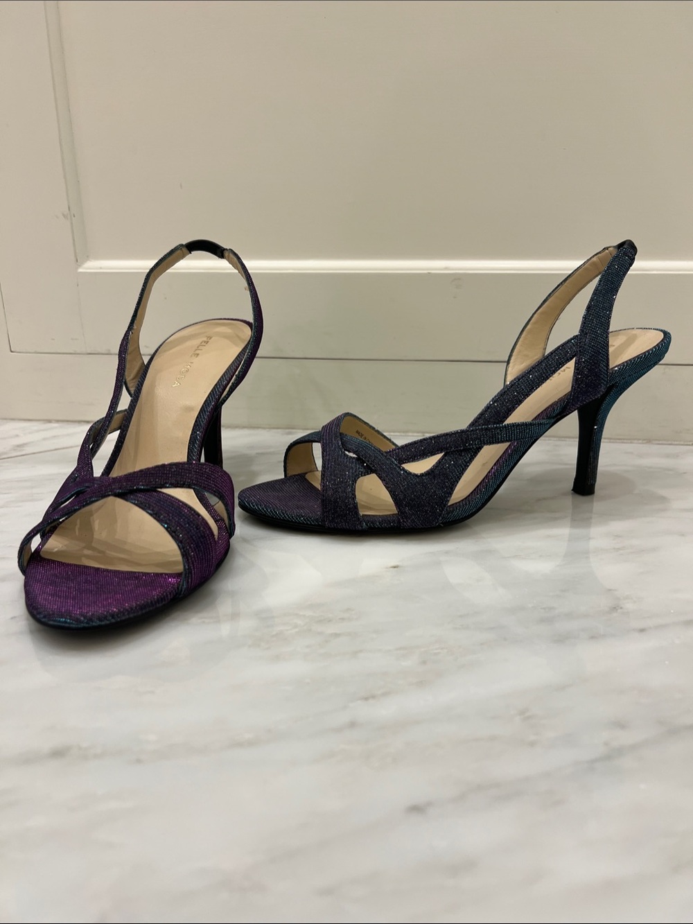 Women’s Purple and Blue Ombre Slingback Heels